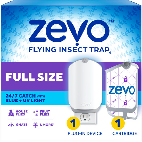 Flying Insect Trap, Fly Trap (1 Plug-In Base + 1 Cartridge)