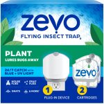 Zevo Plant Flying Insect Trap (1 Plug In Device & 2 Refill Cartridges)