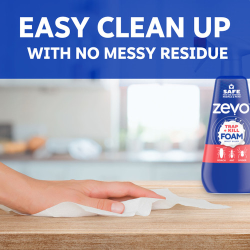 Zevo Trap & Kill Foam Insect Killer for Roaches & Spiders 16oz - Image 6